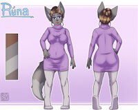 OC - Rúna by SurtseySnow - fox, female, vixen, oc, ref sheet, lore