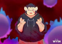 a commission  OC by HowlyWyin - male, lion, madness, young lion