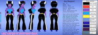 Amy Margaret's NEW Reference Sheet (MASTER UPDATE) by SimulatorFantastic90 - girl, woman, female, pants, monster, 80s, art, horns, oc, lady, reference, amy, one eye, tank top, heels, cyclops, tanktop, original character, monstergirl, purple skin, red eye, redeye, reference image, monster girl, smiley faces, monster girls, oc art, originalcharacter, female gender, monstergirls, artwork digital, originalart, oneeye, purpleskin, ocart, simulatorfantastic90, amymargaret, amy margaret