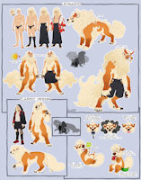 Leonardo - reference sheet(2024) by DragonAsis - dog, male, lion, hybrid, bear, tiger, human, shisa