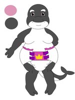 Orcina Ref-sheet by Maxicoon - babyfur, diaper, female, calf, orca, baby fur, fat fur, fat calf