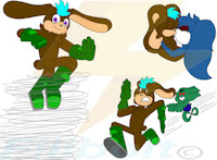 StormCloud the Rabbit by Filibolt - females, cat, kissing, male, ref sheet, hugging, rabbits, mobians, bio, running away, sonic ocs, interspecies relationship