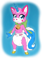 AU Unikitty by Sp4c3Ch1nch1ll4 - diaper, cute, small, cat, thick, unicorn, poofy, lego, au, unikitty