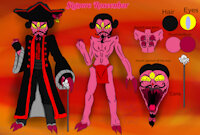 ~OC~ *REF* Signore Roseenhar by MasterStevo31 - male, reference sheet, demon, character sheet, spider, cane, ref, ref sheet, reference, demonic, refsheet, arachnid, european, character reference, ref-sheet, referencesheet, tarantula, character design, male/solo, male solo, asexual, chilean, 1870s, 18th century, masterstevo31, rose hair tarantula, signore roseenhar, curly mustache