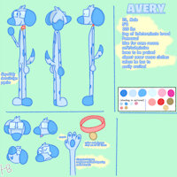 Avery Reference Sheet by hiddenbird - dog, male, reference sheet, canine, collar, ref sheet, reference, male/solo, solo male, male solo, blue body, dog collar, spotted fur, spotted body