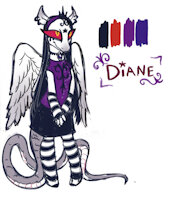 diane introduction by Clownstongue - girl, female, horse, demon, monster, pony, reptile, serpent, unspecified species