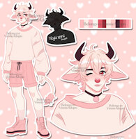 (OPEN) Strawberry Cow-Boy Adopt by VinnieAdopts - boy, male, cow, guy, soft, pastel, oc, adoption, strawberry, adoptable, male/male, adopt, humanoid, auction, pastels, adoptables, adopts, oc art, adoptablesopen, adoptadoptable, adoptable open, adoptableauction, auctionadoptable