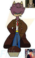Dylan the Dog by Filibolt - dog, trenchcoat, ref sheet, cigarette, mobian, bio, male/solo, sonic oc