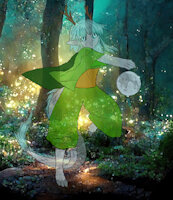 Puck by Harleking - forest, male, moon, character sheet, magical, fairy, lunar dragon