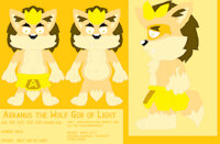 Arkanus Ref Sheet by AnthonitecusWolff - wolf, male, anthro, ref sheet, celestial, animal, anthropomorphic, general audiences, male wolf, adventures of animator igor and his friends, arkanus the wolf god of light, adventure no igomagination, aventurion, aventurion alpha infinite