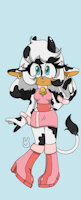 Petal The Cow by Xu - female, cow, cowgirl, sonic the hedgehog, sonic fan character, sonic fan characters, sonicthehedgehog, sonic oc, female sonic