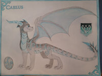 Caelus by Whitehowler - dragon, male, character sheet, original character