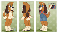 My Ref Sheet by Cammie - dog, cub, boy, male, canine, anthro, overalls, sheet, reference, bloodhound, cammie, lammyg