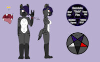 Gabi's Reference Sheet by FlamingAzalea - female, muscle, hyena, spotted hyena, transgender, trans, yeen