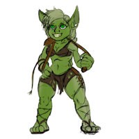 dom goblineta by EdAtronash - sketch, girl, female, original characters, dominant female, monster girl, goblin girl
