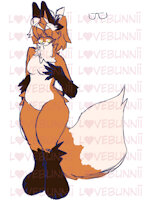 Anastasia by lovebunnii - fox, female, glasses, safe, fox girl, safe for work