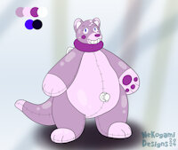 Character profile: Mia the otter pool toy (not my art) by Hhyy80 - commission, inflation, otter, reference, pool toy, female/solo