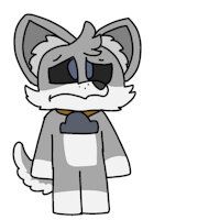Saddy Wolf by Cedarwood - wolf, male, plushie, plush, saddy wolf