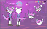 Halloween special character-- Dulcie Taffy by Netherkitty - female, candy, halloween, mink, character ref, happy halloween, new character, dulcie, halloween 2024, happy halloween 2024