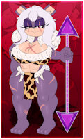 Blut LadyBunny Stone Age Version by ChaosSonic1 - female, rabbit, pregnant, character sheet, tribe, milf, rabbits, bunnie, sonic fan character, big tits, big butt, stone age, sonic adult, tribes, cavewoman, pregnant belly, mystic bunny, blut ladybunny