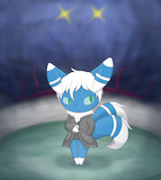 Mewo by CharlySparks - male, pokemon, gun, pistol, reference, detective, meowstic