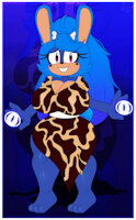 Mint LadyBunny Stone Age Version by ChaosSonic1 - female, rabbit, pregnant, character sheet, tribe, milf, rabbits, bunnie, sonic fan character, big tits, big butt, stone age, sonic adult, tribes, cavewoman, pregnant belly, mystic bunny, mint ladybunny
