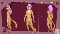 clean referance sheet by joelfeila - male, short, caracal, femboi, nullo