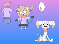 Daynamoh (Emolga/Meowstic fusion OC) by BurstClouds - dog, cat, female, squirrel, pokemon, dalmatian, fusion, emolga, longhair, meowstic, 101 dalmatian street, 101dalmatianstreet, 101ds