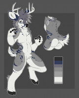 Zrathie Reference Sheet By Rumakon by Zrathie - male, deer, buck, hooves, antlers