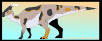 Angel Ref by CherryBl0ss0m - female, dino, ref sheet, parasaurolophus