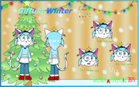 Christmas special character-- Giftule Winter by Netherkitty - cat, male, christmas, character ref, merry christmas, new character, mage cat, giftule, christmas 2024, merry christmas 2024