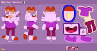 Horrbun Reference Sheet (Loquendo Style) by HadeeMurray2004 - male, rabbit, reference sheet, oc, outfit, pokemon oc, harrbun sanchez, harrbun