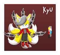 Anti-Mobius Files: Kyu by ChaosSonic1 - fox, male, character sheet, nine, miles prower, miles tails prower, mobian fox, kyu, anti tails, anti-tails, anti-miles, mechanical tails