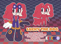 Lucky the Dog by s4lt0r11 - dog, female, sonic, oc, sonicoc, lucky the dog