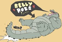Guz The Croc!~ by Krokodil - male, crocodile, bellyrub, thump!