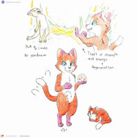 Kuk (ref - Patreon release 2024) by Yordraw - dragon, cat, feline, male, magic, reference sheet, feral, magical, smile, fur, traditional, smiling, traditional art, looking at viewer, referencesheet, yordraw, smiling at viewer, yordraw ocs