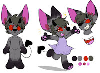 DiDi the sweetest hellhound around by KcutsErom - girl, female, reference sheet, reference, hellhound