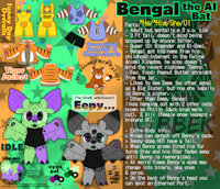 New(-ish) Sona: Bengal (OC) by BengalBatEmmaKat - cute, bat, purple, green, fursona, tigers, fullbody, honduranbat, digitalartist, batoc, ocrefsheet, sentient computer