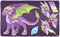 Pamu the Dragon by Pamuthedragon - dragon, male, feral, spyro, spyro the dragon, feral dragon, male dragon, spyrothedragon, purple dragon, spyro the dragon oc