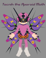 Tecnik the Aparoid Moth by MidnightMuser - naked, nude, male, sonic, cyborg, barefoot, helmet, visor, moth, sonic oc, aparoid, whitefoot