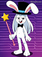 New Submission (The Magician) by BananaPantsParade - male, rabbit, magician, ai generated, buner