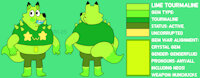 Lime Tourmaline 3.0! by MajorLionhunk - fox, wolf, canine, alien, anthro, furry, canid, vulpine, mammal, anthropomorphic, gem, original character, fan character, sexless, gemstone, cartoon network, genderfluid, steven universe, tourmaline, gemsona, lime tourmaline