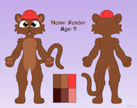 Xander by babybenny - cub, male, reference sheet, monkey, reference
