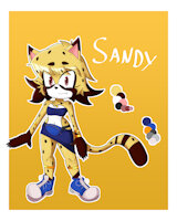Sandy Plainrunner by ChaosSonic1 - female, character sheet, sonic oc, mobian cheetah, windy plainrunner