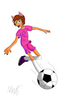 Emily Walker by NikkiWolf315 - fox, girl, female, clean, vixen, tomboy, sporty, soccer uniform, sportswear