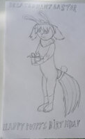 A little birthday sketch by Liolynx - sketch, birthday, fluffy, easter