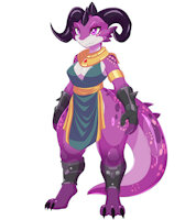 Thayra The Nail Breaker by HunterZero - female, character sheet, kobold, adopted