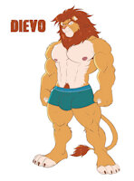 Dievo by Geminusart - male, lion, gym, bodybuilding