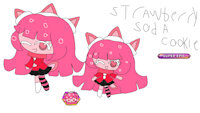 New cookie by Dimalenchan - female, cookie, strawberry, cute art, food creature, cookie run kingdom, cookie run oc
