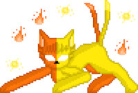 Raien by RayHamilton - nekomata, male, pixel art, yokai, original character